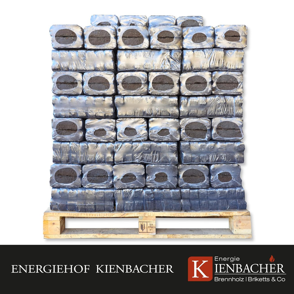 Torfbriketts 1000 kg Biokohle Braunkohle Union Glühhalter Kaminofen Brennholz Heizung Kohle Rekordbriketts Energie Kienbacher