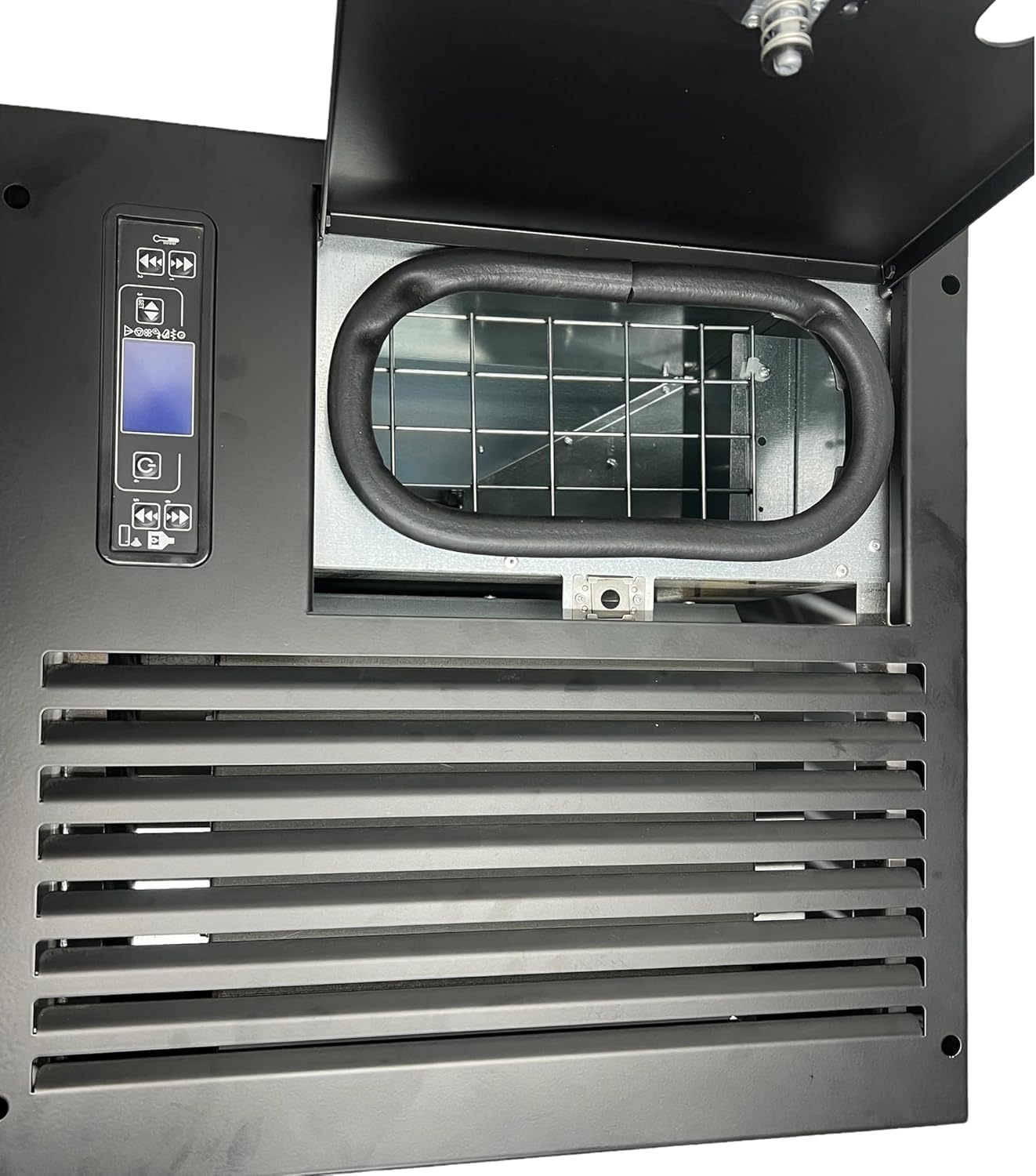 EIDER BIOMASA – Pelletofen 12 kW – geringer Verbrauch und 18,5 kg – geräuschlos mit Doppelkammer und sauberem Glas – automatischer Betrieb – bis zu 240 m³ – Aschenbecher mit Abfallzerkleinerung [Energieklasse A+]